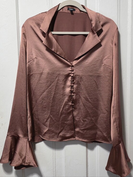 Express Tops - Express Button Down Blouse